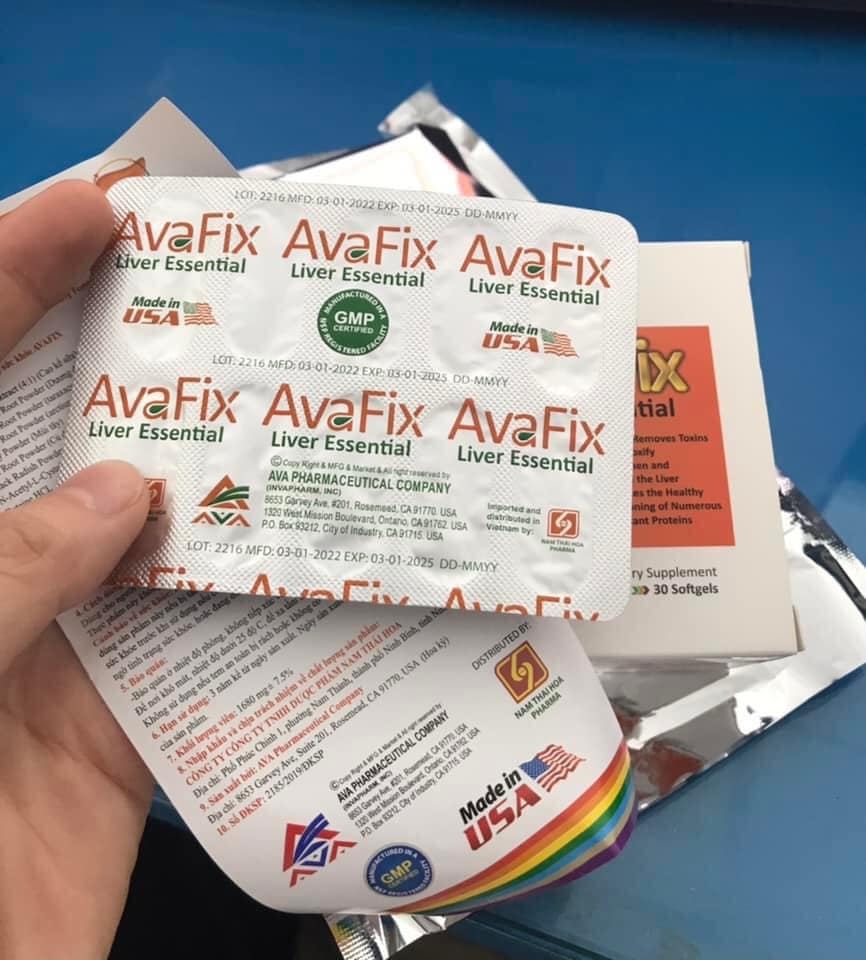 Giải độc gan Avafix - nhập khẩu Mỹ (hộp 30 viên)